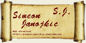 Simeon Janojkić vizit kartica